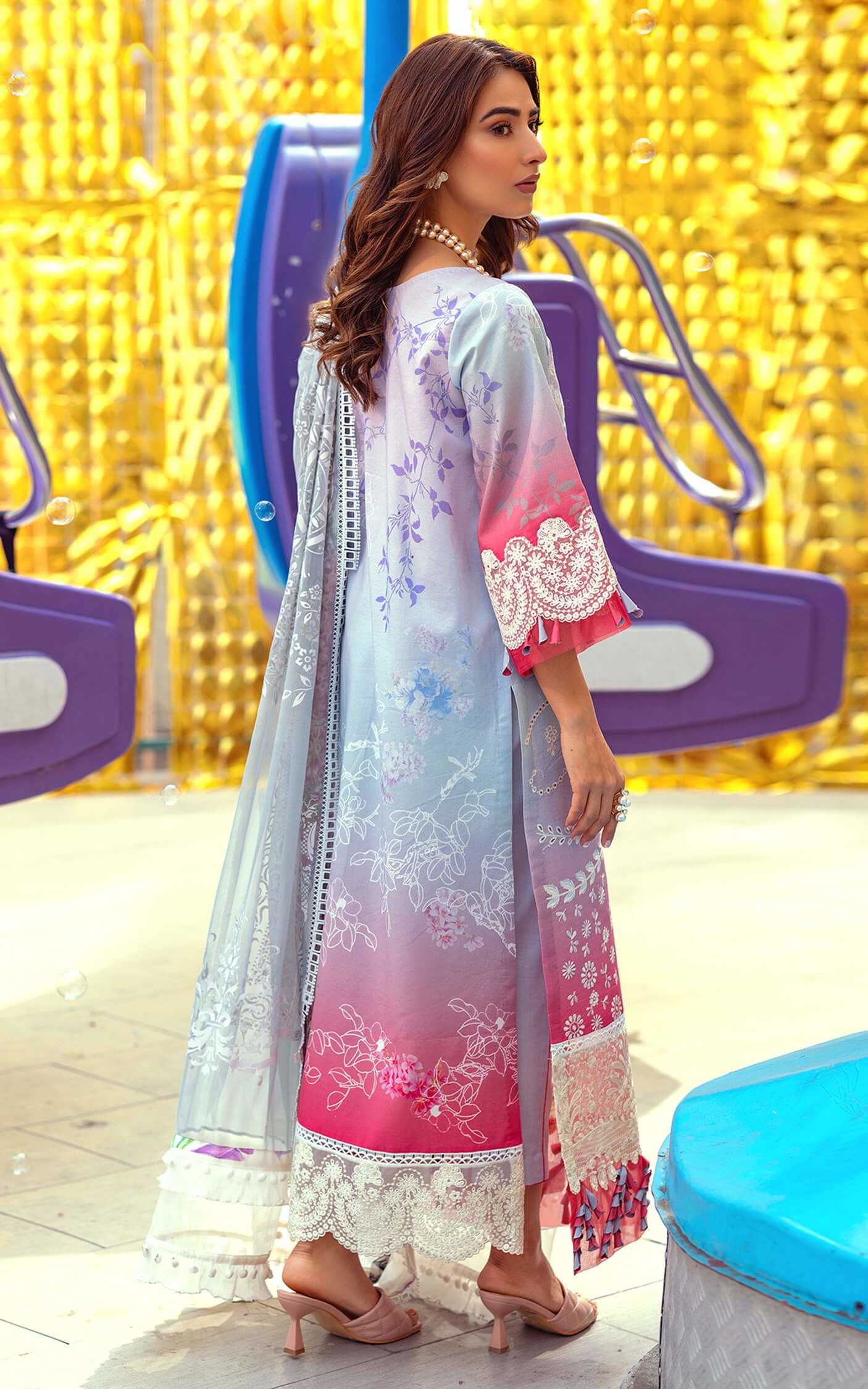 Asifa & Nabeel Lilibet Luxury Lawn 3Pcs - Jotey