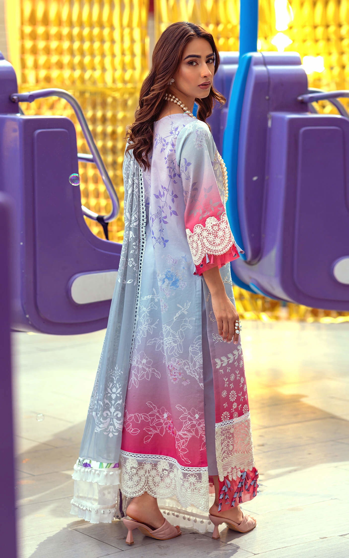 Asifa & Nabeel Lilibet Luxury Lawn 3Pcs - Jotey