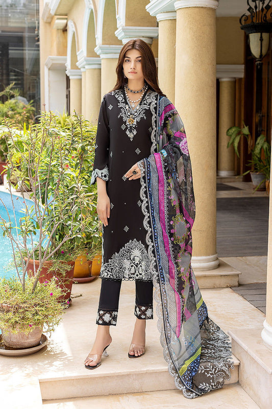 Azure Luxury Lawn Jacquard 3Pcs - Jotey