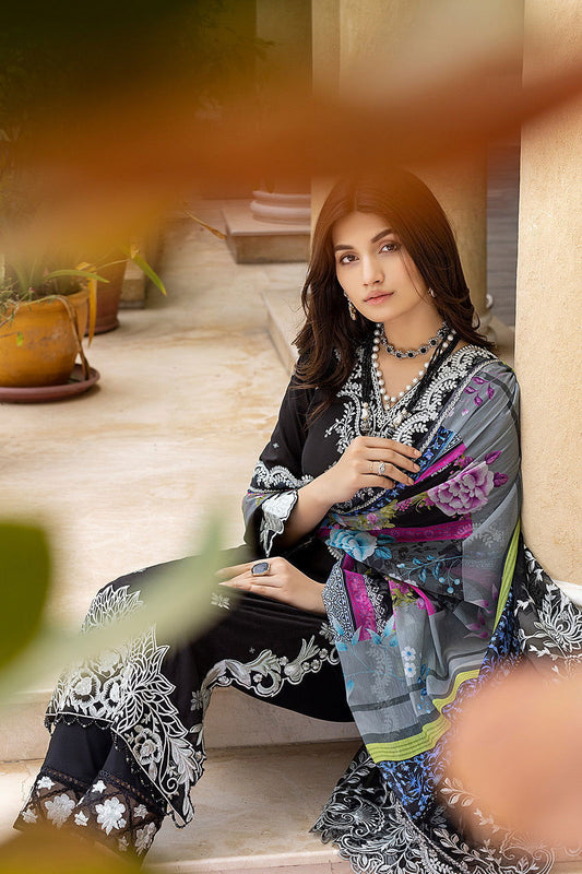 Azure Luxury Lawn Jacquard 3Pcs - Jotey