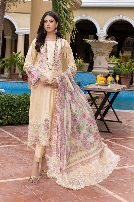 Azure Luxury Lawn Jacquard 3Pcs - Jotey