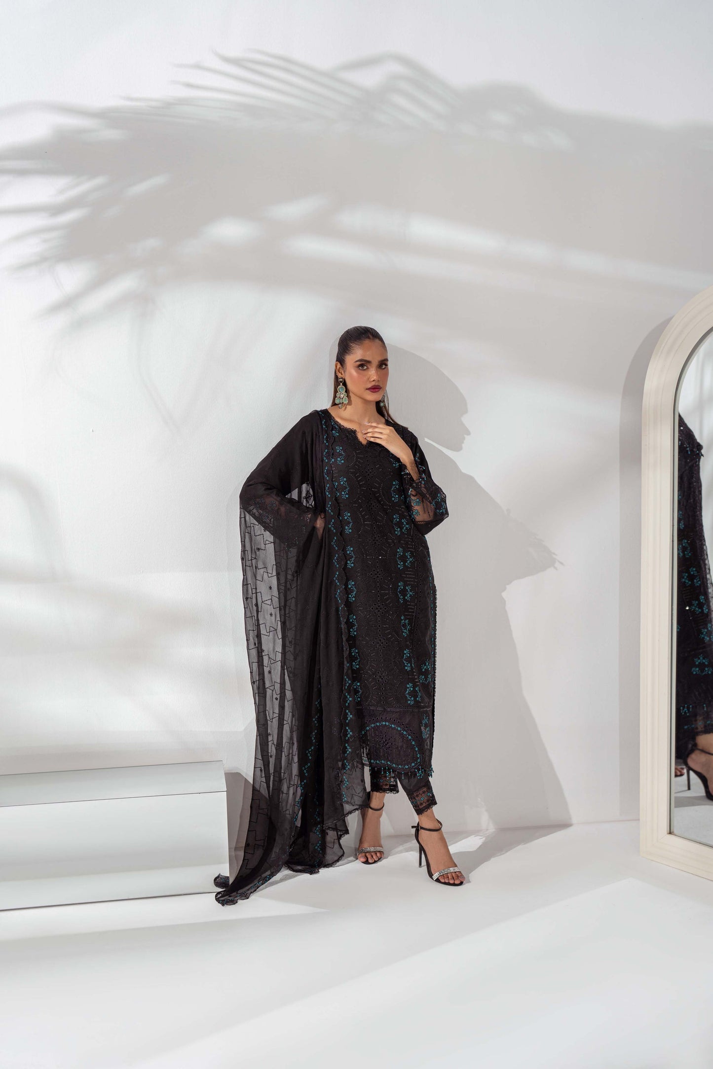 Mehru By Guzel Embroidered Stitched Chiffon 3pcs