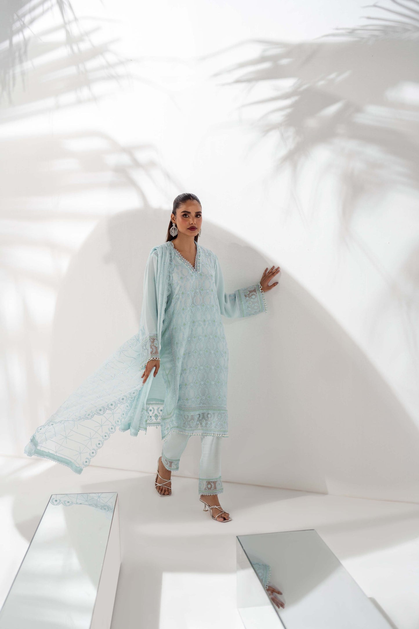 Mehru By Guzel Embroidered Stitched Chiffon 3pcs