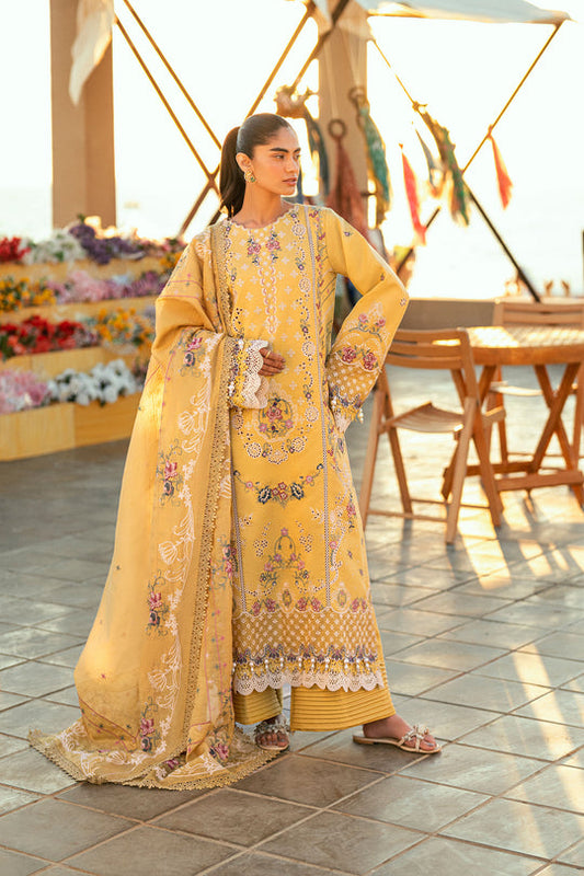 Florent Luxury Lawn Eid Edit's Embroidered Unstitched 3pcs