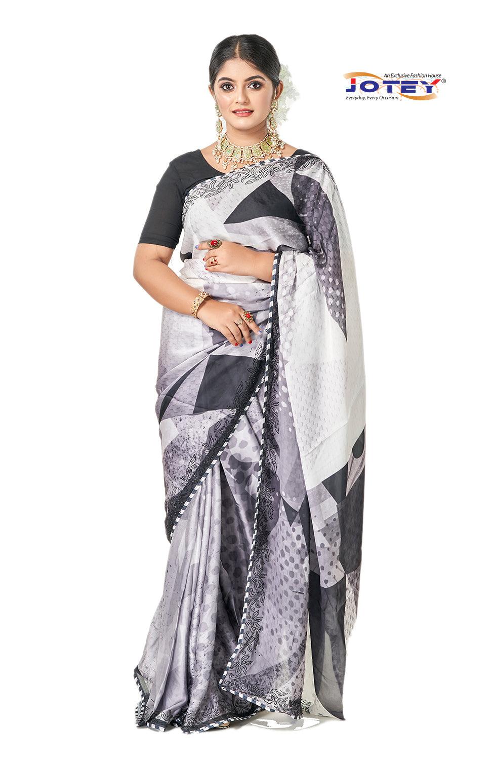 Digital Print Art Silk Saree - Jotey