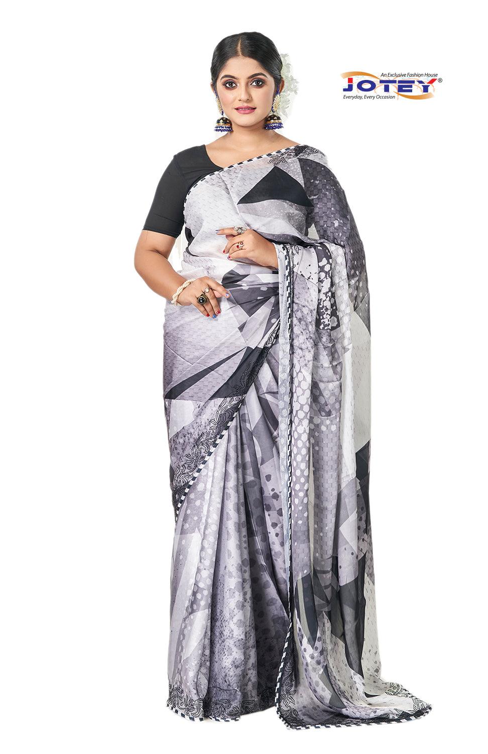 Digital Print Art Silk Saree - Jotey