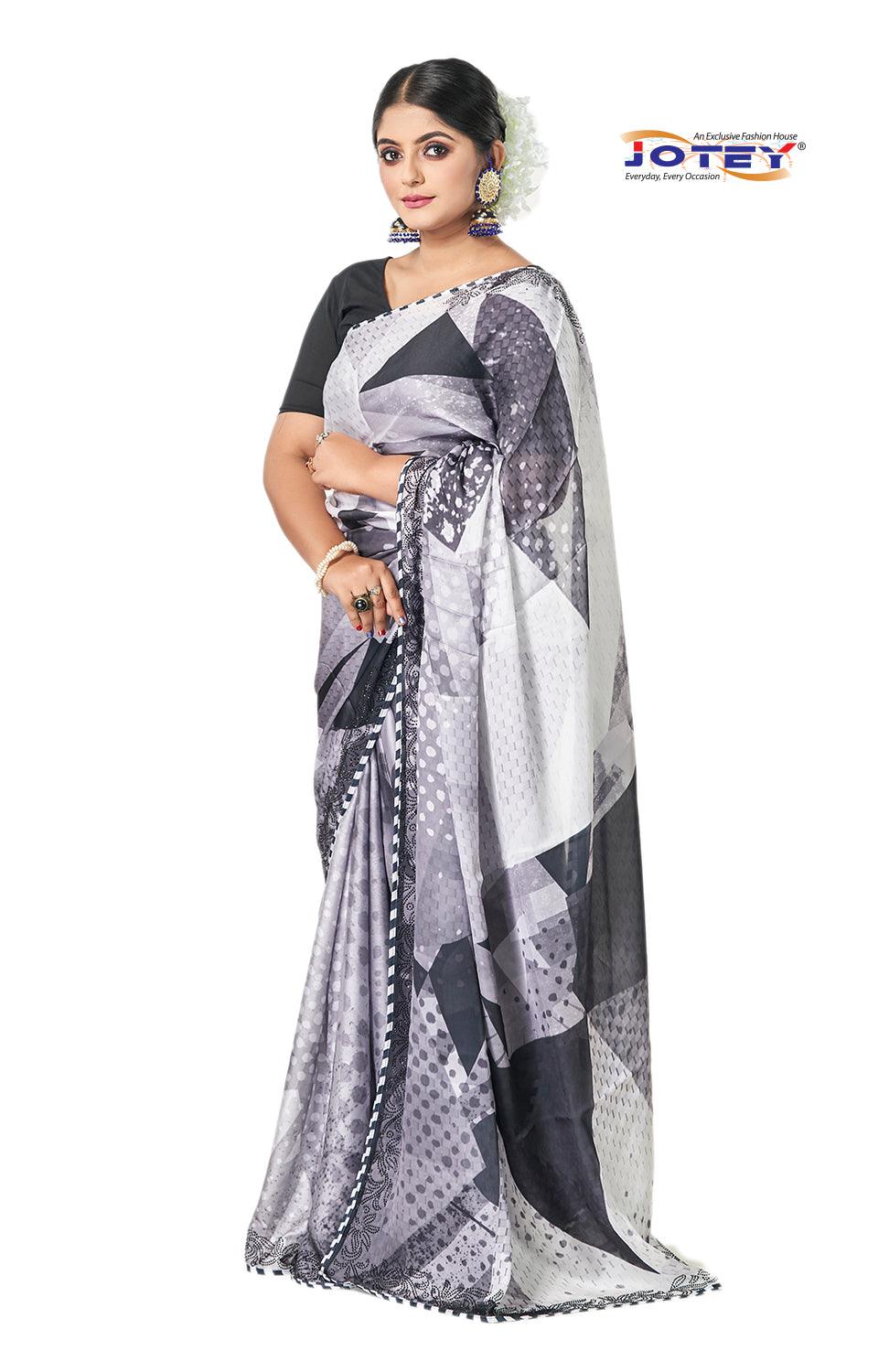 Digital Print Art Silk Saree - Jotey