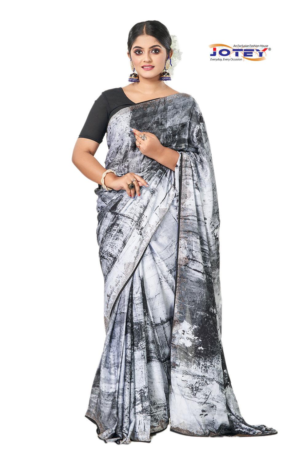 Digital Print Art Silk Saree - Jotey