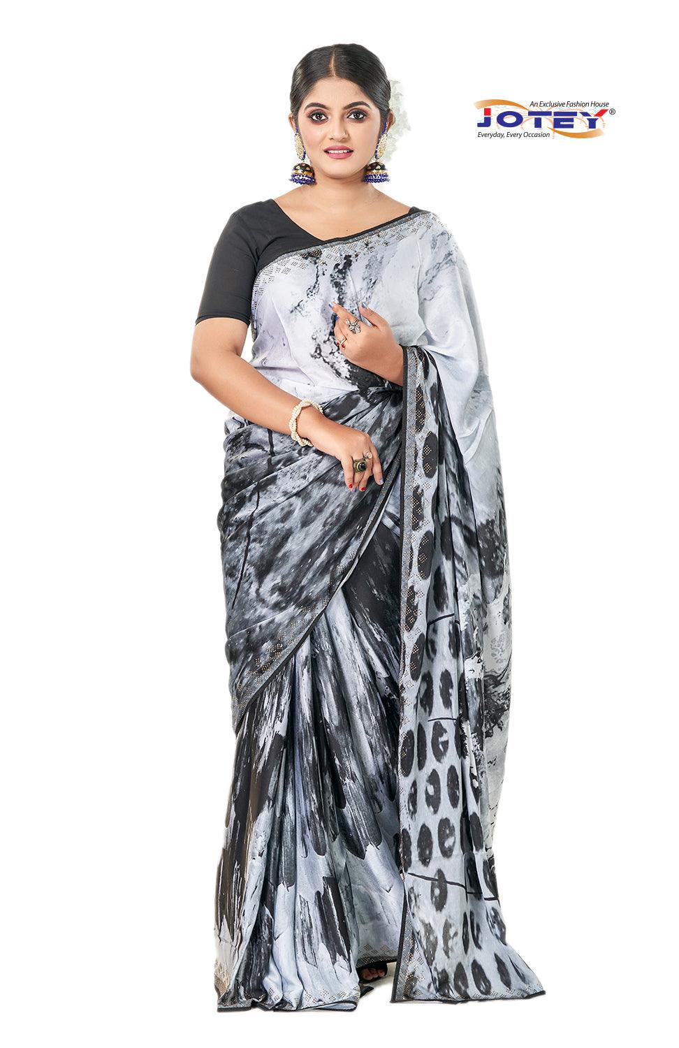 Digital Print Art Silk Saree - Jotey