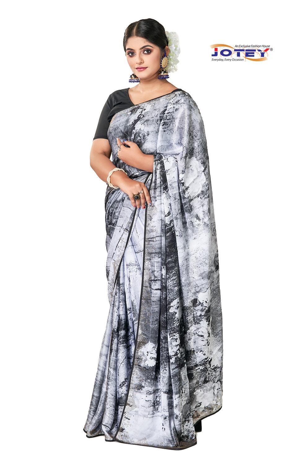 Digital Print Art Silk Saree - Jotey