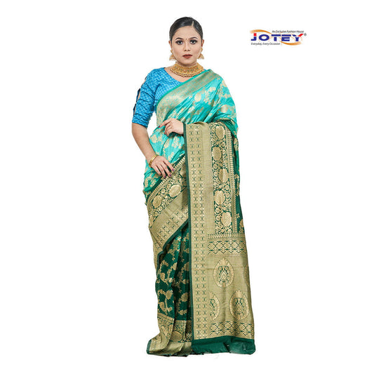 Dual Tone Katan Silk Saree - Jotey