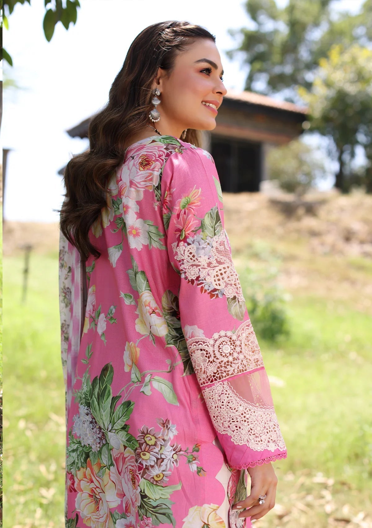 Elaf Print Chikankari Lawn Unstitched 3pcs - Jotey