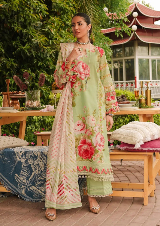 Elaf Printed Lawn Unstitched 3pcs - Jotey