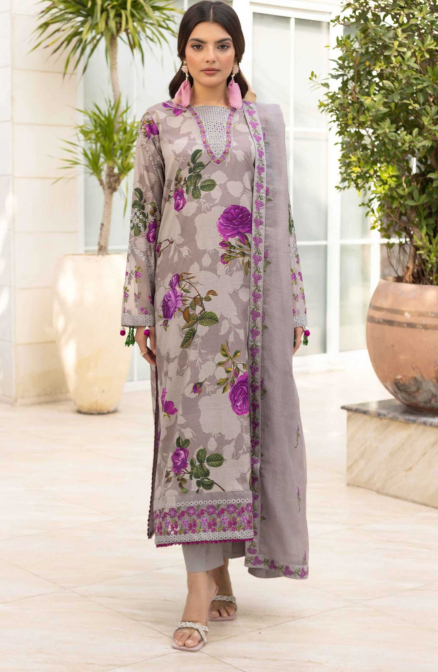 Florence by Nur Embroidered Unstitched Lawn 3pcs