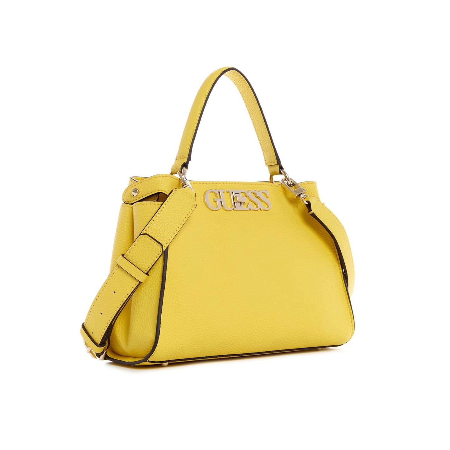 Guess Uptown Chic Turnlock Satchel Bag - Jotey