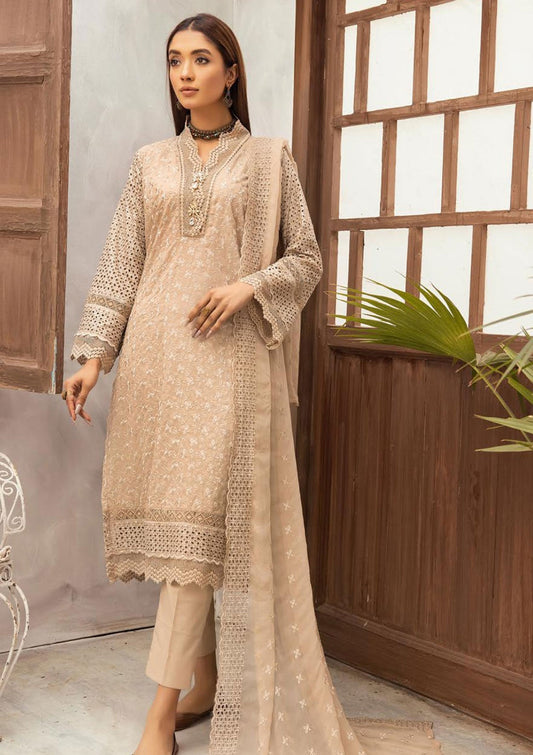 Mahees Exclusive Embroidered Lawn 3Pcs - Jotey