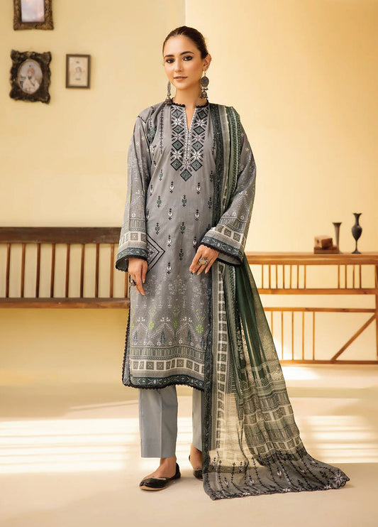 Mahees Ghazal Embroidered Lawn Unstitched 3pcs - Jotey