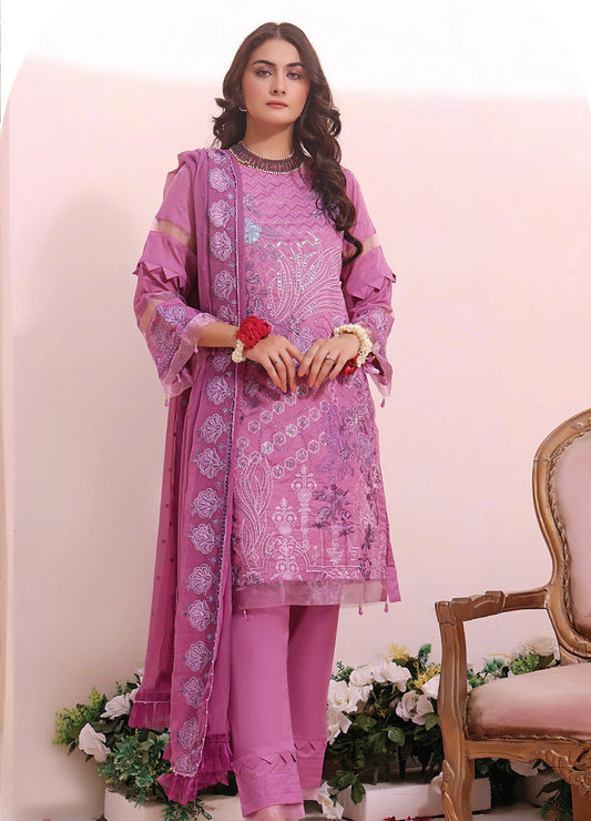 Rida Luxury Fancy Embroidered Unstitched 3pcs - Jotey