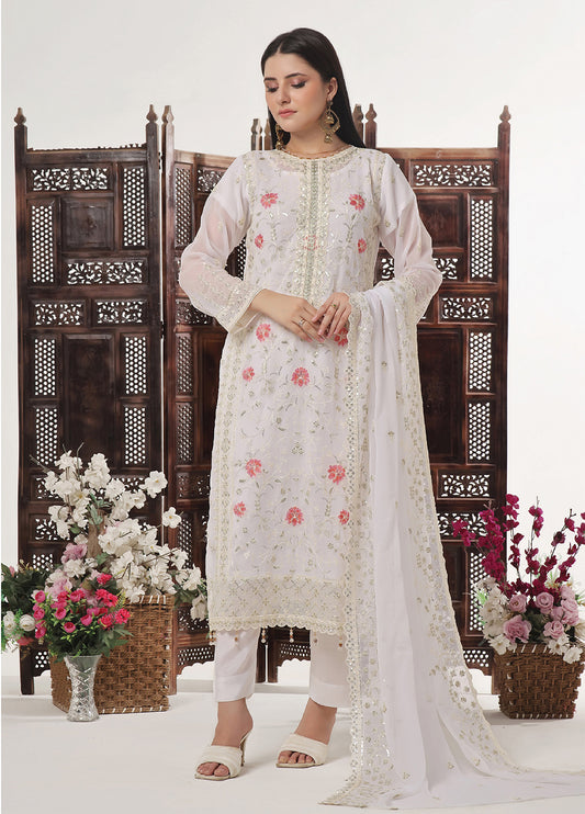 Sidra By Bin Hameed Luxury Chiffon Semi Stitched 3pcs - Jotey