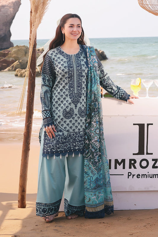 Hania By Imrozia Embroidered Luxury Lawn Unstitched 3pcs