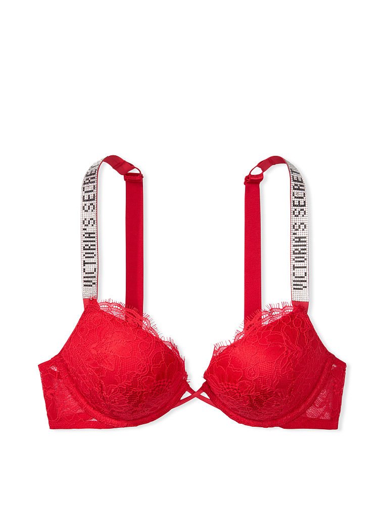 NEW VICTORIA'S SECRET VERY SEXY PUSH-UP DOUBLE PADDED CRYSTALS BRA