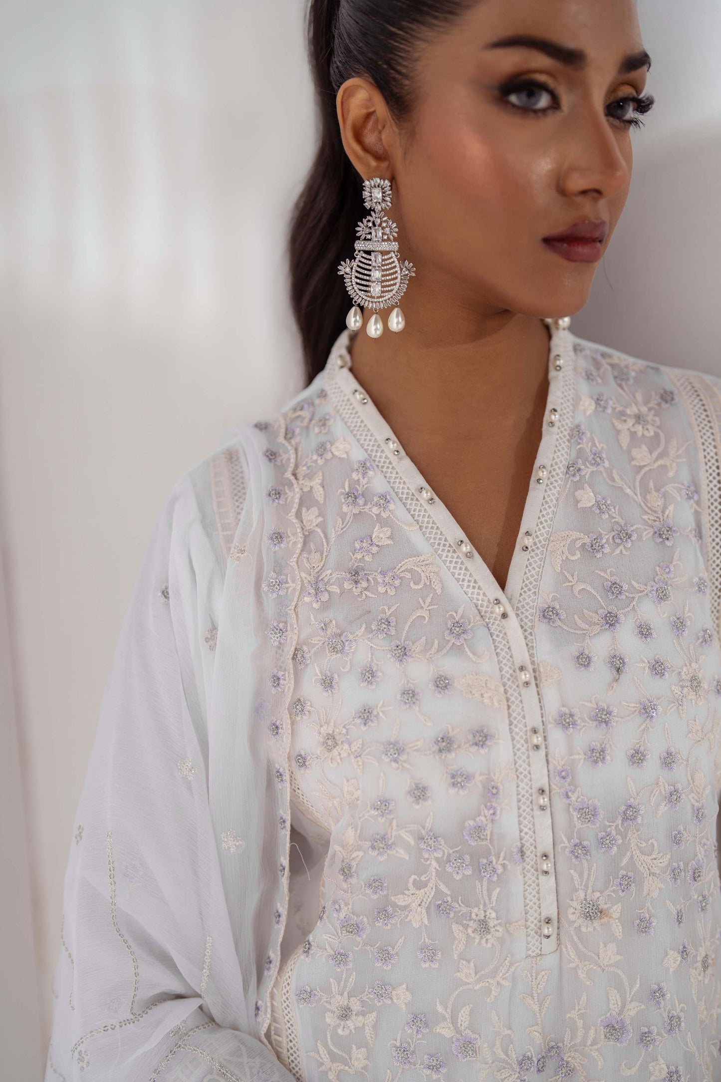 Mehru By Guzel Embroidered Stitched Chiffon 3pcs