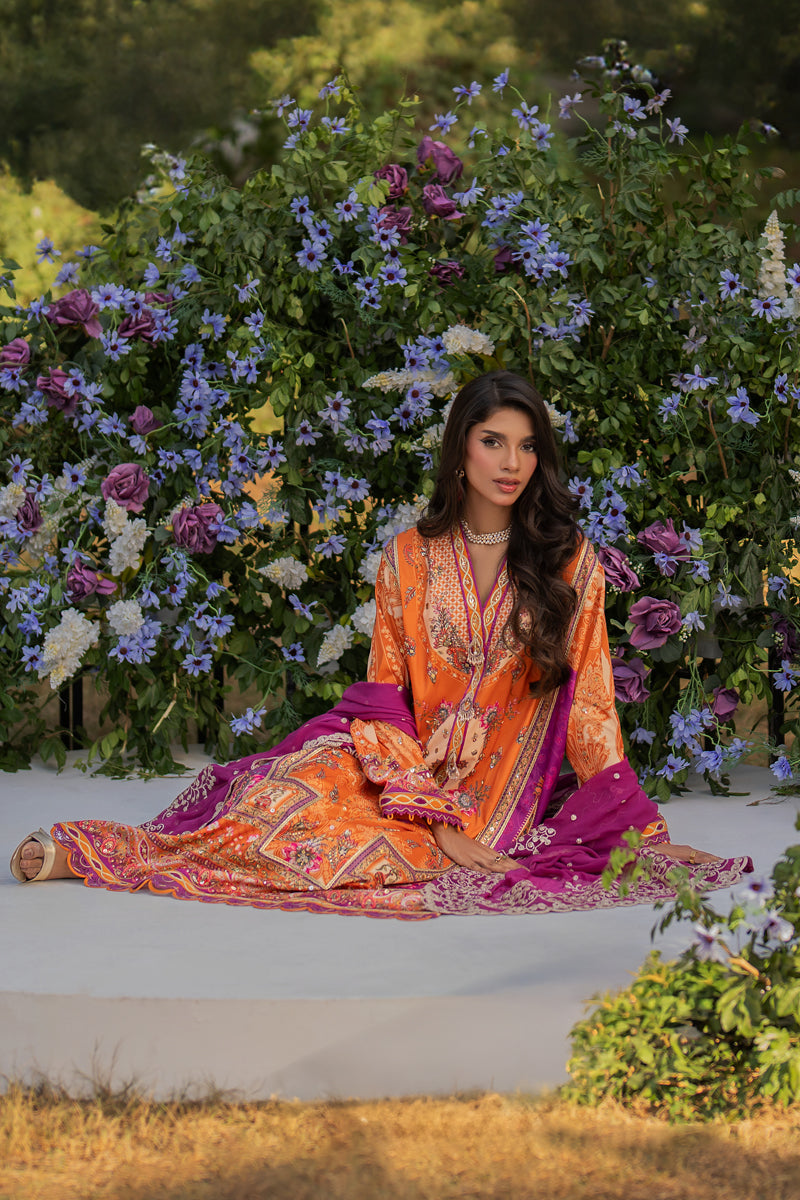 Luxe Silk By Qalamkar Embroidered Unstitched 3pcs