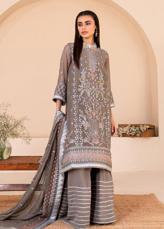 Lallaria By Noorma Kaamal Embroidered Chiffon Unstitched 3pcs