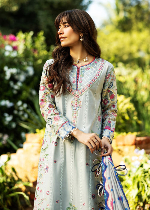 Siraa By Sadaf Fawad Khan Luxury Embroidered Lawn'25 Unstitched 3pcs