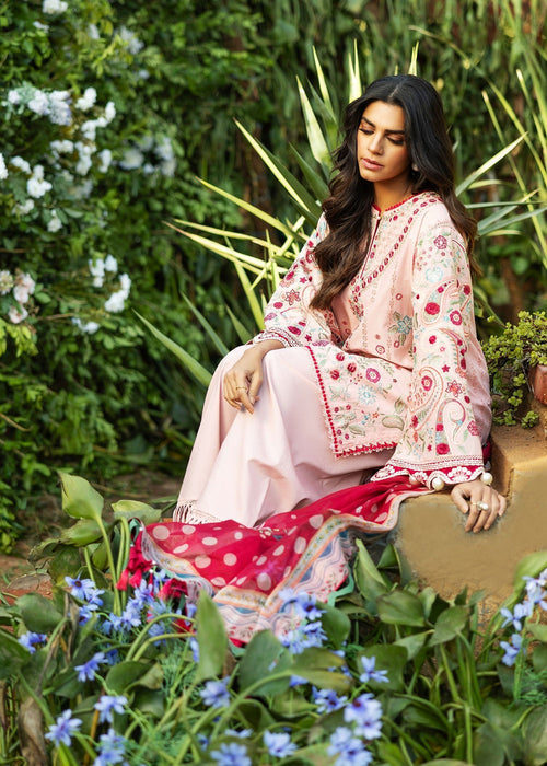 Siraa By Sadaf Fawad Khan Luxury Embroidered Lawn'25 Unstitched 3pcs