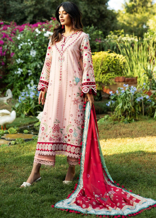 Siraa By Sadaf Fawad Khan Luxury Embroidered Lawn'25 Unstitched 3pcs