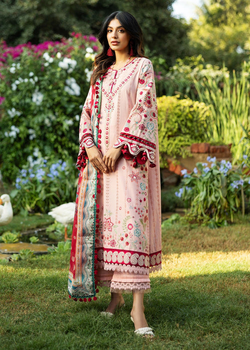 Siraa By Sadaf Fawad Khan Luxury Embroidered Lawn'25 Unstitched 3pcs