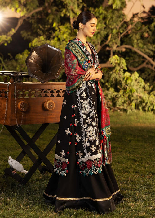 Siraa By Sadaf Fawad Khan Luxury Embroidered Lawn'25 Unstitched 3pcs