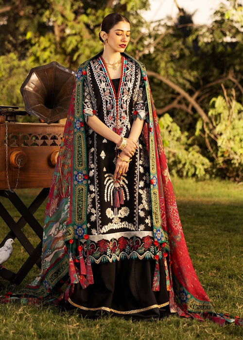 Siraa By Sadaf Fawad Khan Luxury Embroidered Lawn'25 Unstitched 3pcs