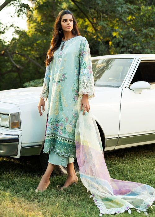 Siraa By Sadaf Fawad Khan Luxury Embroidered Lawn'25 Unstitched 3pcs