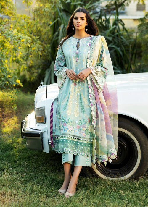 Siraa By Sadaf Fawad Khan Luxury Embroidered Lawn'25 Unstitched 3pcs