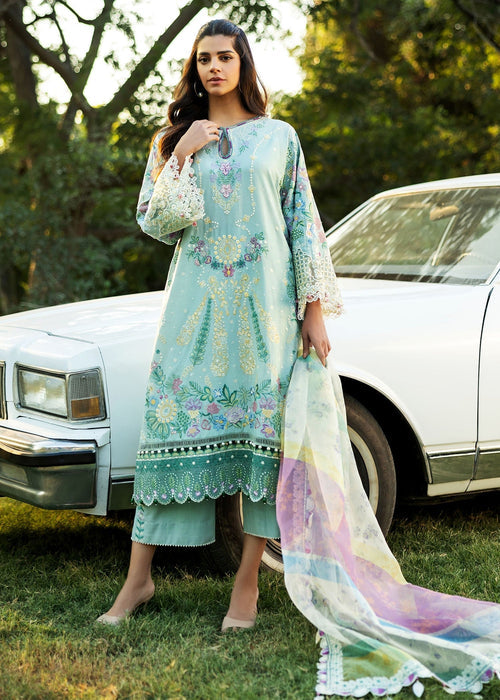 Siraa By Sadaf Fawad Khan Luxury Embroidered Lawn'25 Unstitched 3pcs