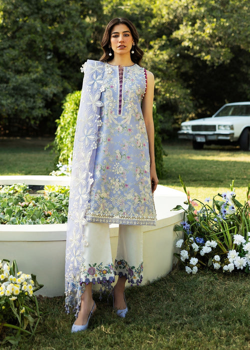 Siraa By Sadaf Fawad Khan Luxury Embroidered Lawn'25 Unstitched 3pcs