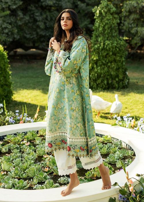 Siraa By Sadaf Fawad Khan Luxury Embroidered Lawn'25 Unstitched 3pcs