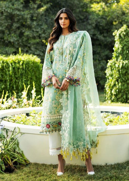 Siraa By Sadaf Fawad Khan Luxury Embroidered Lawn'25 Unstitched 3pcs