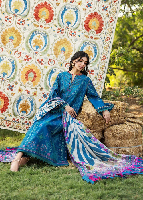 Siraa By Sadaf Fawad Khan Luxury Embroidered Lawn'25 Unstitched 3pcs