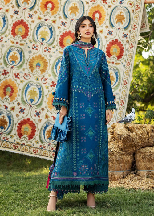 Siraa By Sadaf Fawad Khan Luxury Embroidered Lawn'25 Unstitched 3pcs