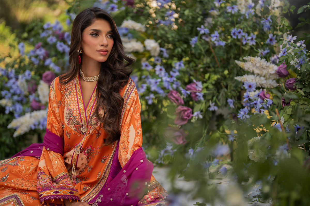 Luxe Silk By Qalamkar Embroidered Unstitched 3pcs