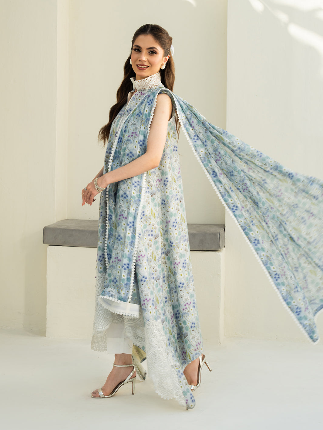 F&F Prints By Faiza Faisal Digital Printed Unstitched Lawn 3pcs