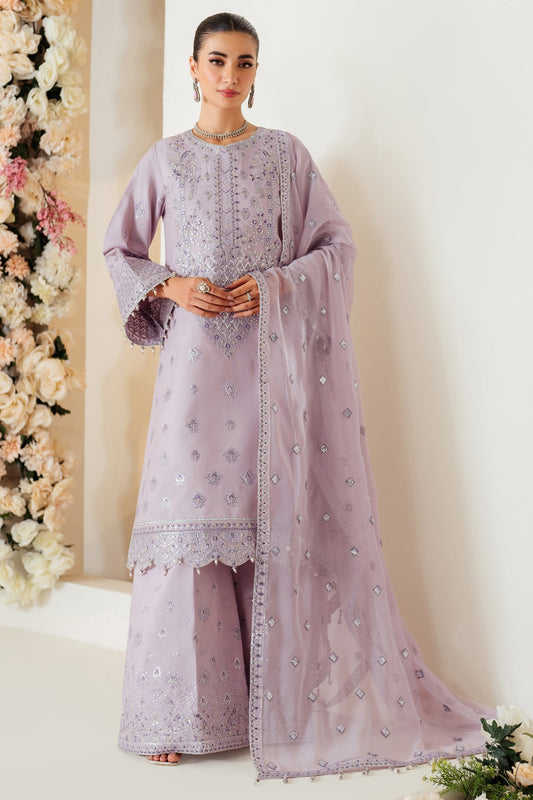 Luxe Raw Silk By Alizeh Embroidered Organza Unstitched 3pcs