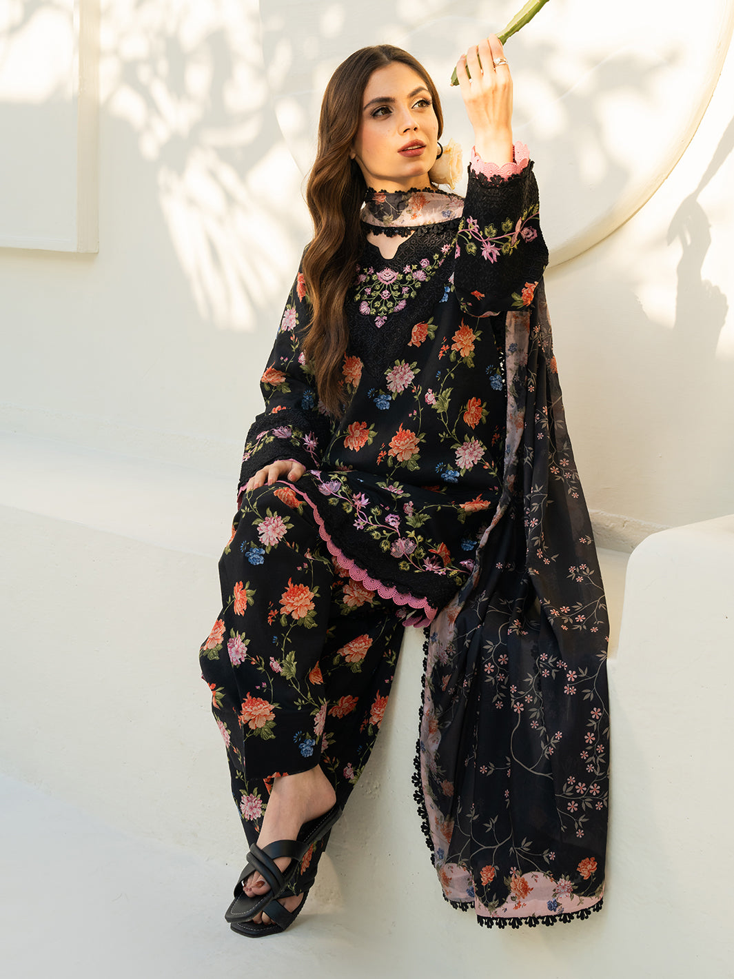 F&F Prints By Faiza Faisal Digital Printed Unstitched Lawn 3pcs