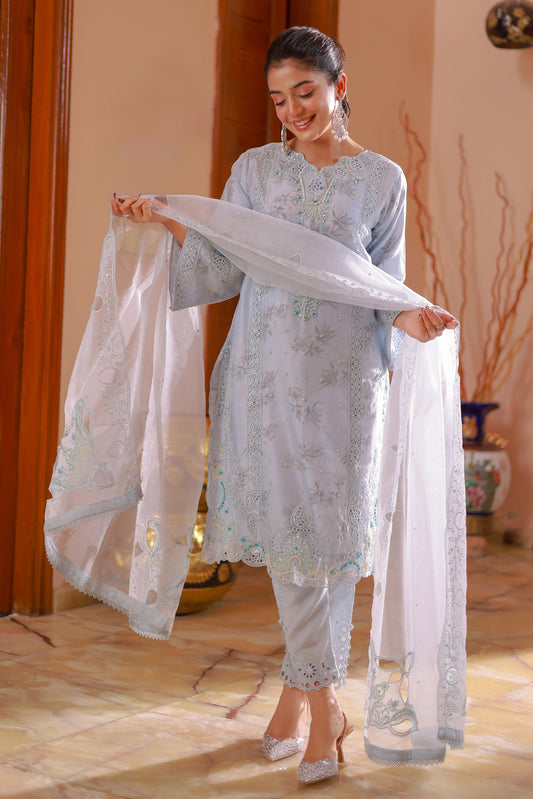 Naqsh by Guzel Organza Stitched 3pcs - Jotey